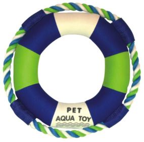 Pet Life 'Life Raver' Rounded Squeaking and Jute Rope Floating Dog Toy Pet Life 'Life Raver' Rounded Squeaking and Jute Rope Floating Dog Toy